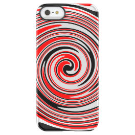Red white and black psychedelic design permafrost iPhone SE/5/5s case