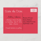 Red, White, and Black Save the Date Postcard