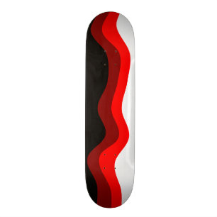 Red, White and Black Skateboard Deck