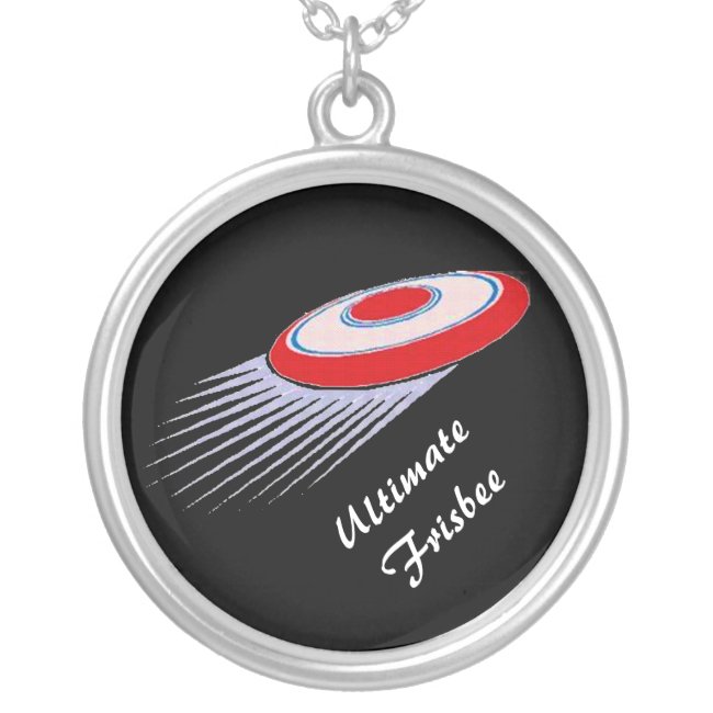 Red White and Black Ultimate Frisbee Necklace