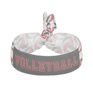 Red, White and Black 🏐 Volleyball Elastic Hair Tie