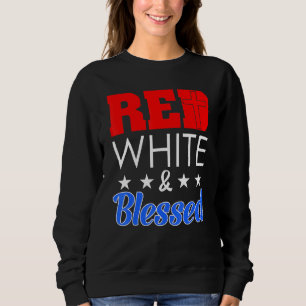 Red White And Blessed Happy USA Independence Day J Sweatshirt