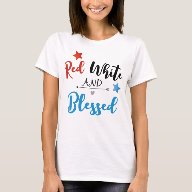 Red White and Blessed T-Shirt (Front)