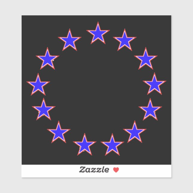 Red White and Blue 13  Sticker (Sheet)