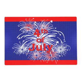 Red, White and Blue 4th of July Fireworks Placemat