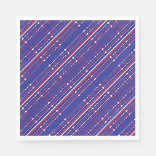 Red White and Blue 4th of July Party Napkins