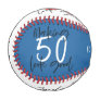 red, white and blue 50th birthday modern chic baseball