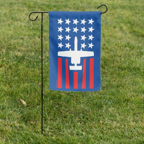 Red White and Blue A_10 Warthog Stars and Stripes Garden Flag