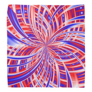 Red, White, and Blue Abstract Bandannas