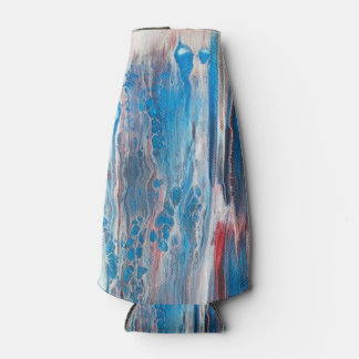 Red White and Blue Abstract Bottle Coolers