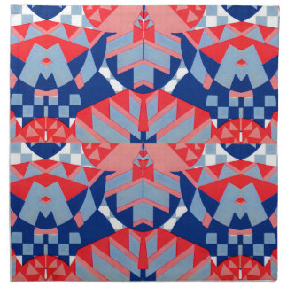 red white and blue abstract print #1 cloth napkin