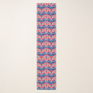 red white and blue abstract print #1 scarf