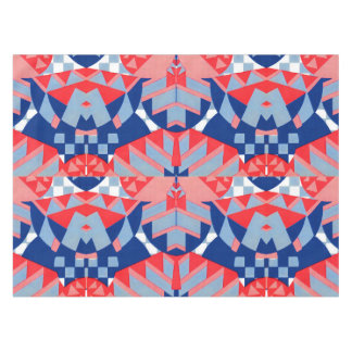 red white and blue abstract print #1 tablecloth