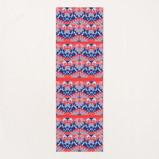 red white and blue abstract print yoga mat