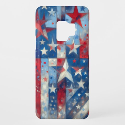 Red White and Blue Abstract US Flag Patriotic  Case_Mate Samsung Galaxy S9 Case