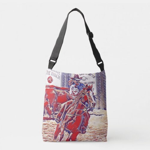 Red White and Blue All American Barrel Racer Crossbody Bag