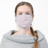 Red White and Blue American Adult Cloth Face Mask (Worn)
