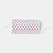 Red White and Blue American Adult Cloth Face Mask (Front, Folded)