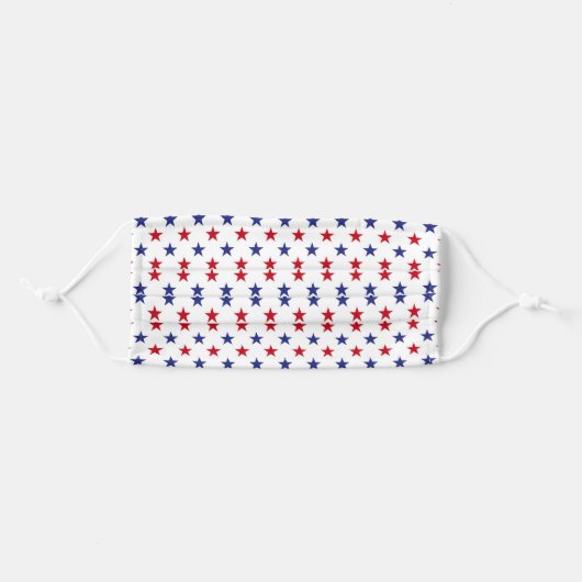 Red White and Blue American Adult Cloth Face Mask (Front, Folded)