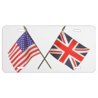 Red White and Blue American and British Flag