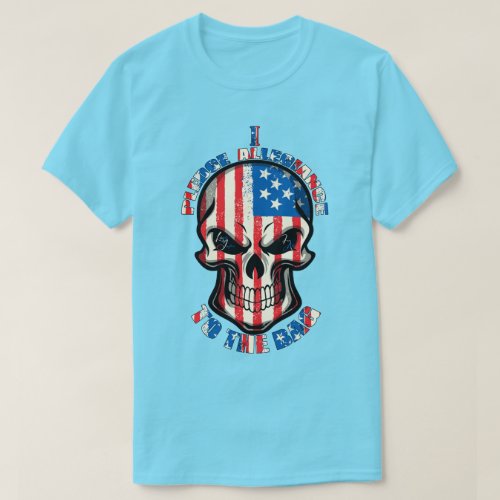 "I pledge allegiance to the bag" emblazoned across the chest, this tee isn't just about style; it's a declaration of independence, a nod to the rebellious spirit that defines urban streetwear culture. Crafted with top-notch quality, our tees rival those of notorious brands in the fashion game. We don't compromise on comfort or style. Whether you're hitting the city streets or chilling with your crew, this tee ensures you stand out in the freshest way possible. Available for men, women, and kids, because fresh style knows no age limits. Our unisex design makes it perfect for all ages, ensuring everyone can rock the vibe of independence day in their own unique way. Don't settle for cheap imitations; go for the real deal. Our graphic tees are printed to perfection, delivering beats of style that resonate with the music of the streets. Join the movement. Be bold. Be fresh. Be notorious. Grab your Red White and Blue American Flag 4th of July Skull T-Shirt today and make your mark on the urban fashion scene.