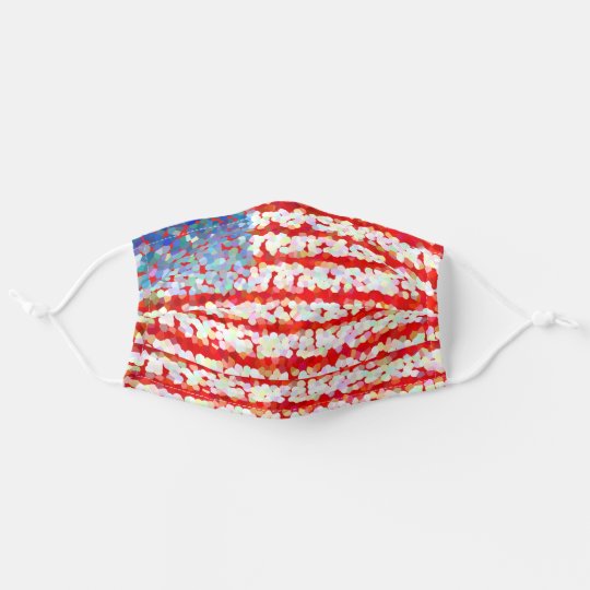 Red, white and blue American flag Cloth Face Mask