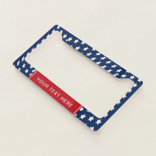 Red White and Blue American Flag Colors License Plate Frame