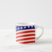 Red White and Blue American Flag Stars and Stripes Espresso Cup (Right)