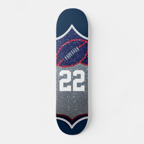 Red White and Blue American Football Team Sports Skateboard