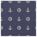 Red White And Blue Anchor Pattern Fabric