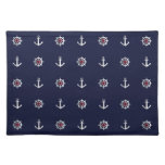 Red White And Blue Anchor Pattern Placemat