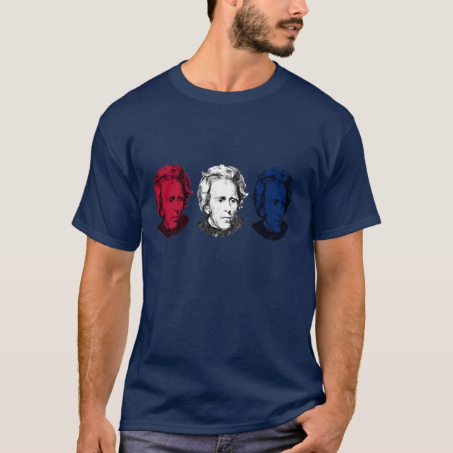 Red, White, and Blue -- Andrew Jackson T-Shirt (Front)