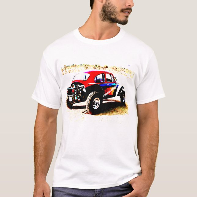 red white and blue baja bug in all categories T-Shirt (Front)