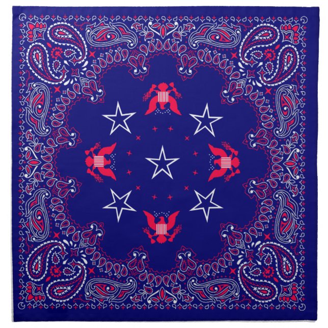red white and blue bandana napkin (Front)
