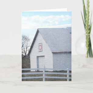 Red, White, and Blue Barn Quilt Barn Card