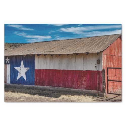 Red White and Blue Barn _ With Stars Tissue Paper