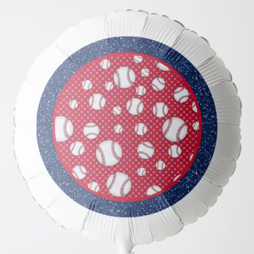 Red White and Blue Baseball Paper Plate Balloon