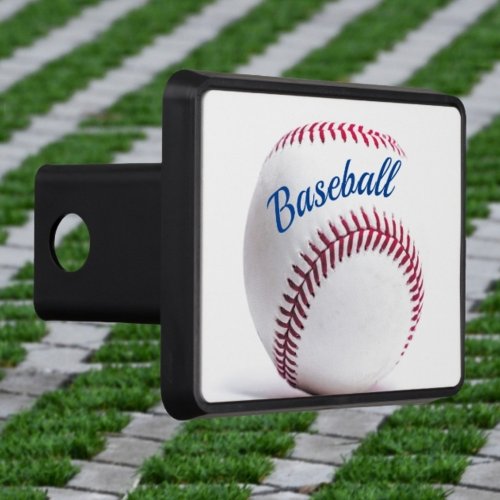Red White and Blue Baseball Personalized Hitch Cover