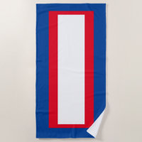 Red white blue store beach towel