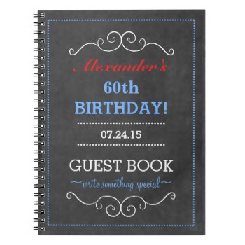Red White And Blue Birthday Party Guest Book by hungaricanprincess at Zazzle
