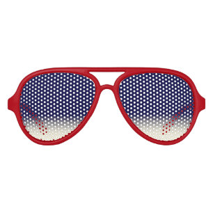 Red White and Blue Blended Party Shades
