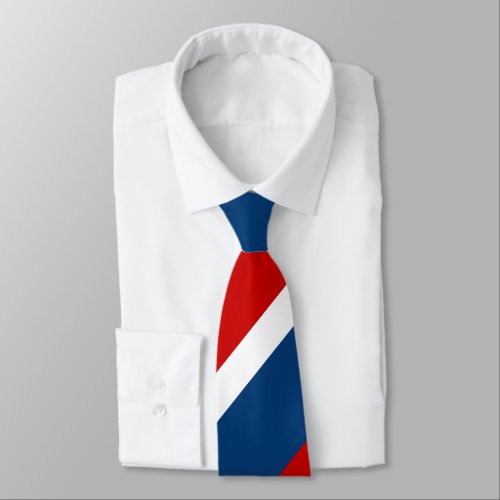 Red White and Blue Broad Regimental Stripe Tie