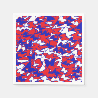 Red, white and Blue Butterfly plate for picnic Napkins