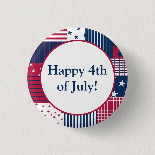 Red, White and Blue Button (Front)