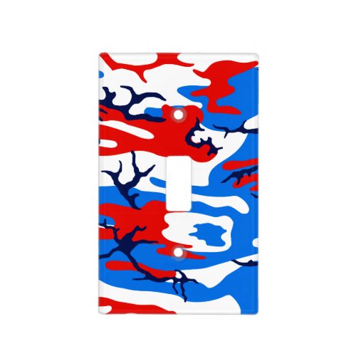 Red White and Blue Camo Light Switch Cover