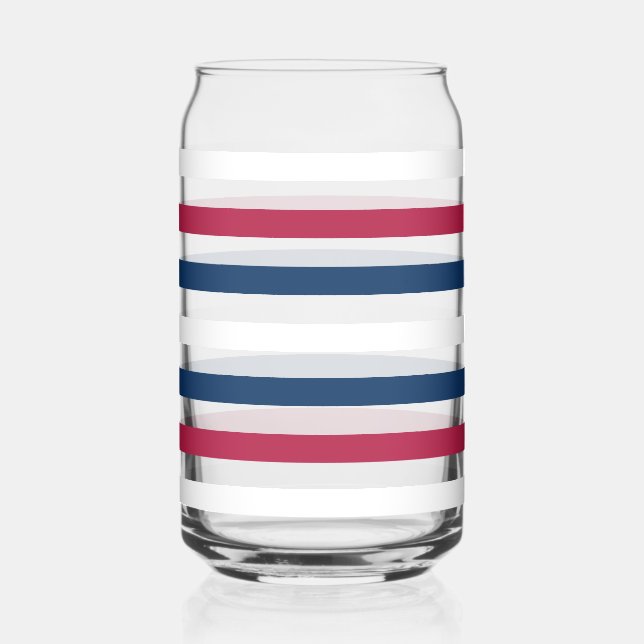Red, White and Blue  Can Glass (Front)