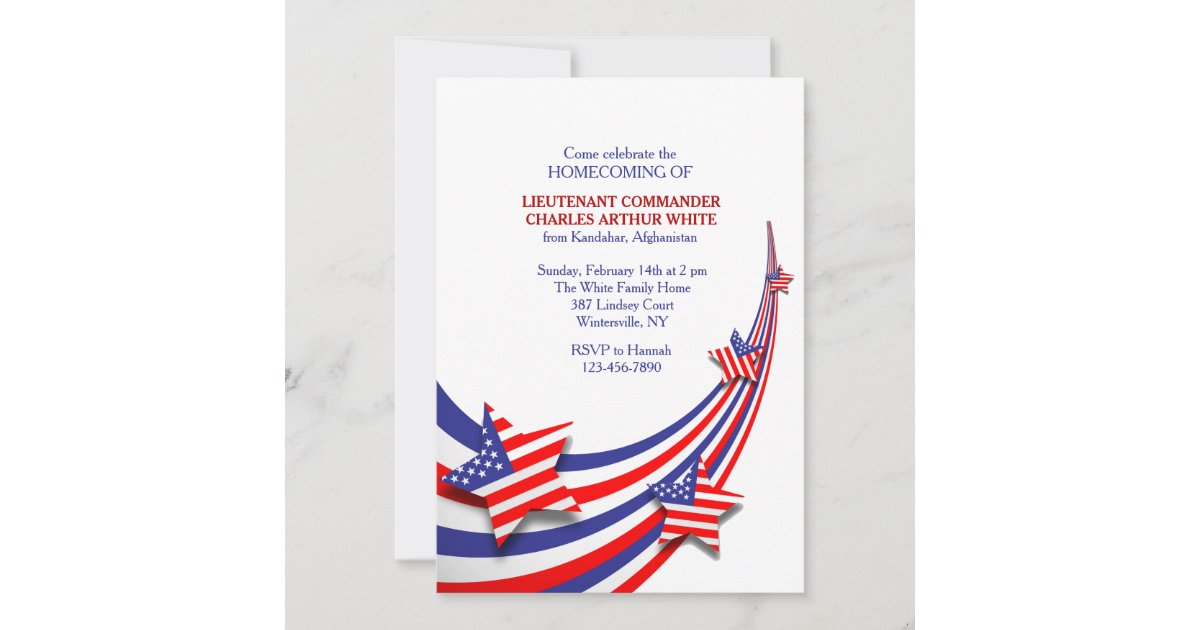 Red, White and Blue Celebration Invitation | Zazzle