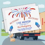 Red White and Blue Celebration Moving Announcement