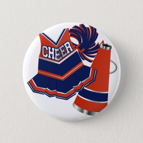 Red White and Blue Cheer Button