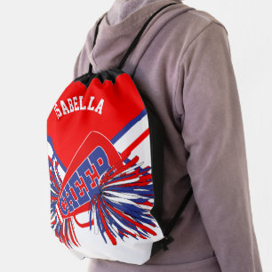 Red, White and Blue Cheerleader Drawstring Bag